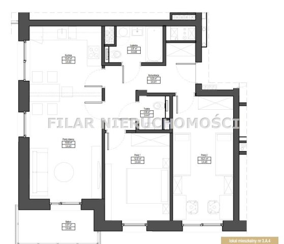 Mieszkanie 3-pokojowe Lubin. Zdjęcie 4