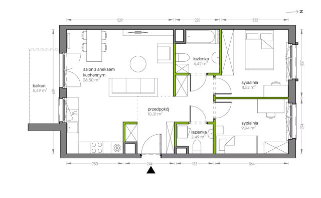Mieszkanie 3-pokojowe Kraków Płaszów, ul. Myśliwska. Zdjęcie 25