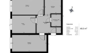 Mieszkanie 3-pokojowe Wrocław Krzyki, ul. Skwierzyńska
