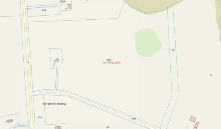 Działka rolna Worpławki