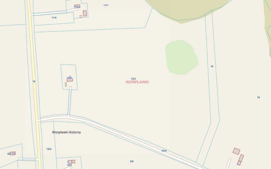 Działka rolna Worpławki