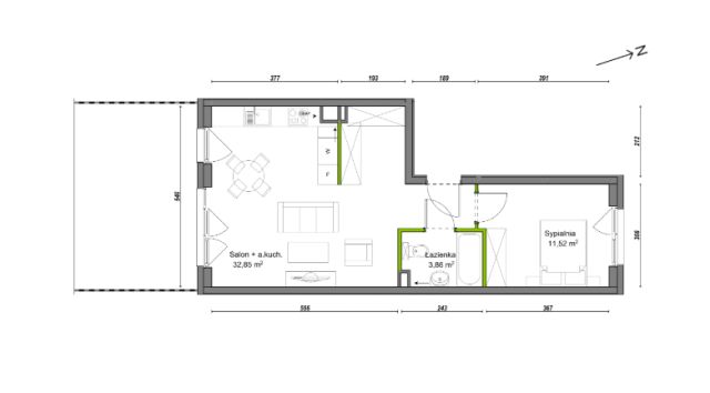 Mieszkanie 2-pokojowe Wrocław Ołtaszyn, ul. Orawska. Zdjęcie 8