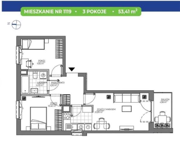 Mieszkanie 3-pokojowe Wrocław Fabryczna, ul. Miedziana. Zdjęcie 1