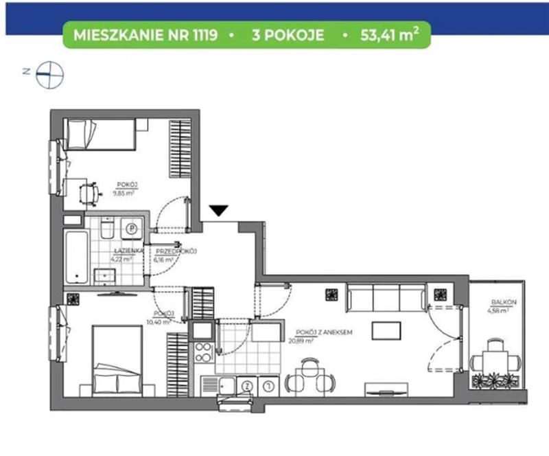 Mieszkanie 3-pokojowe Wrocław Fabryczna, ul. Miedziana. Zdjęcie 1