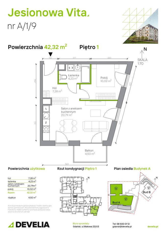 Mieszkanie 2-pokojowe Gdańsk Wrzeszcz, ul. Jesionowa. Zdjęcie 6