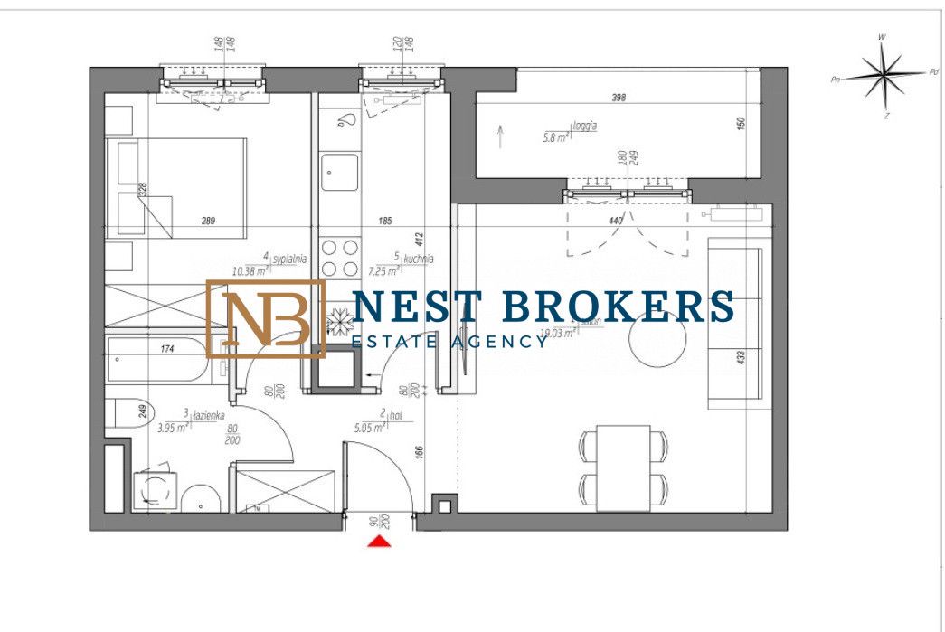 Mieszkanie 2-pokojowe Kraków Podgórze, ul. Lasówka