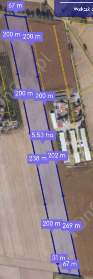 Działka rolna Raciążek, ul. Pole