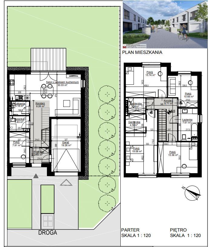 dom szeregowy, 6 pokoi Wrocław, ul. Turawska. Zdjęcie 2