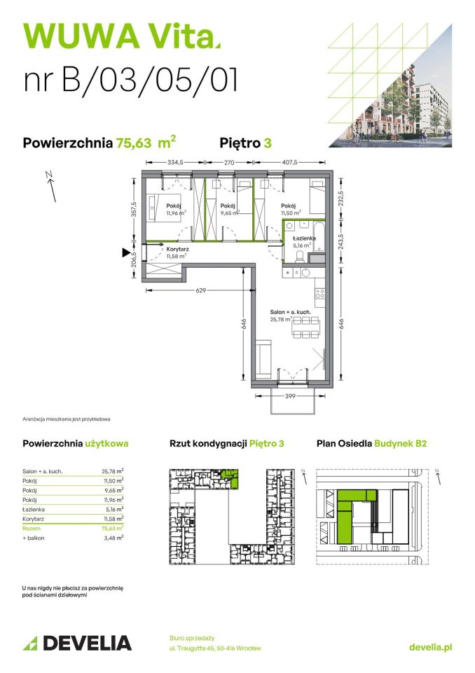 Mieszkanie 4-pokojowe Wrocław Żerniki, ul. Tadeusza Brzozy. Zdjęcie 6