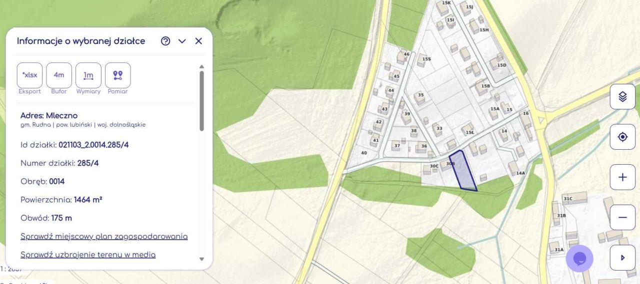 Działka budowlana Mleczno. Zdjęcie 1