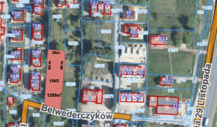 Działka budowlana Kraków Krowodrza, ul. Belwederczyków