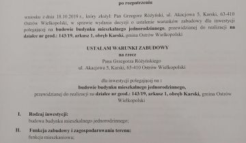 Działka budowlana Ostrów Wielkopolski