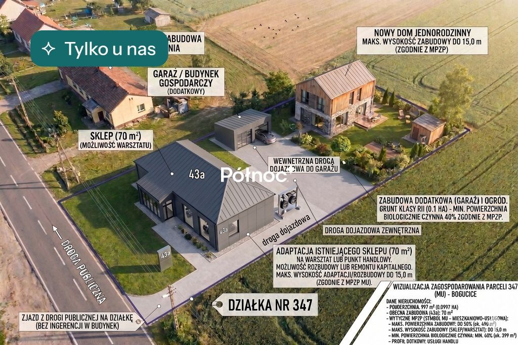 Działka budowlana Bogucice. Zdjęcie 1