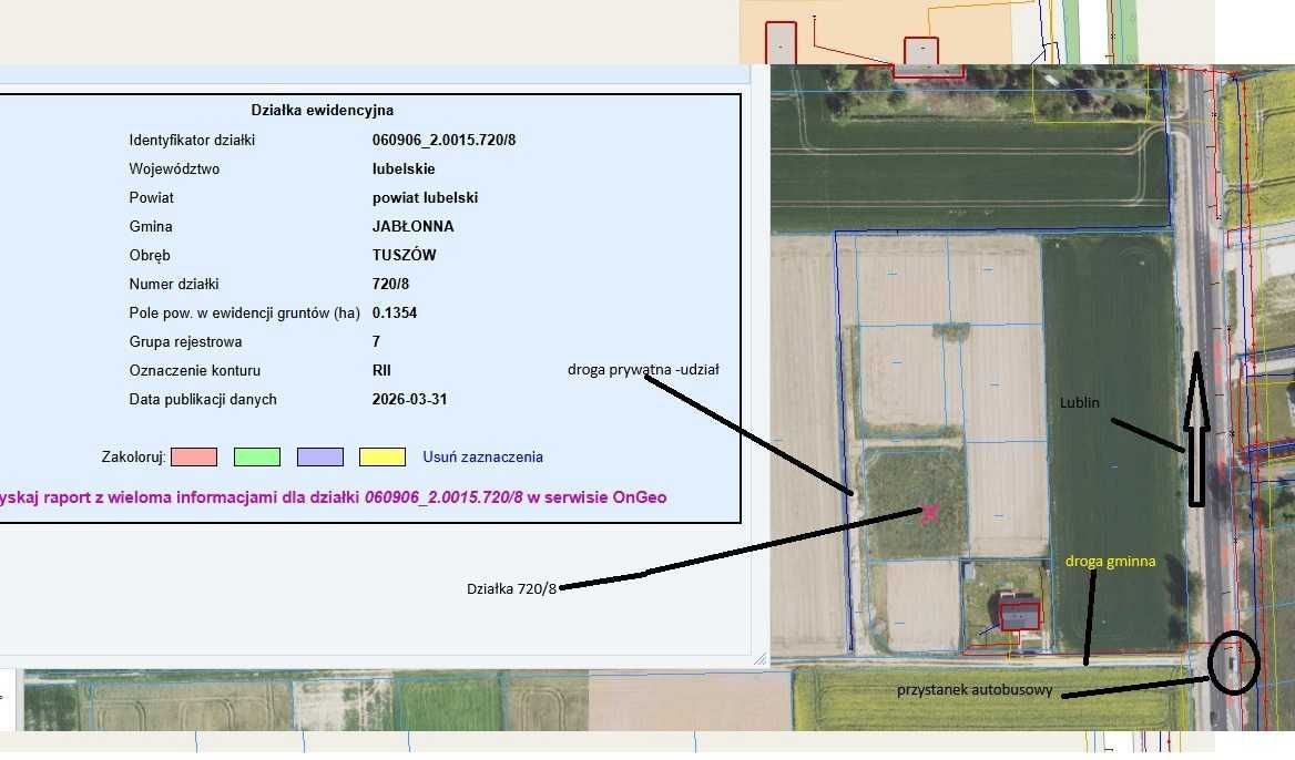 Działka budowlana Tuszów. Zdjęcie 1