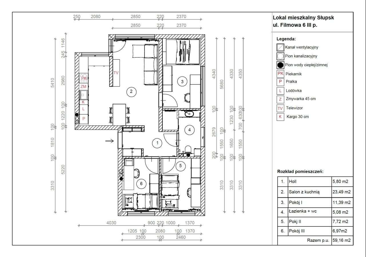 Mieszkanie 4-pokojowe Słupsk Centrum, ul. Filmowa. Zdjęcie 22