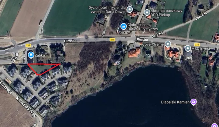 Działka inwestycyjna Chwaszczyno, ul. Kaszubska Droga