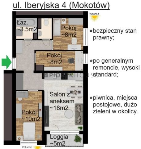 Mieszkanie 4-pokojowe Warszawa Mokotów, ul. Iberyjska. Zdjęcie 2