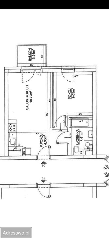Mieszkanie 2-pokojowe Warszawa Rembertów, ul. Chełmżyńska. Zdjęcie 3