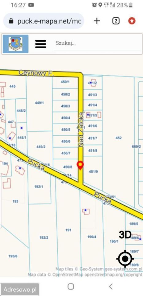 Działka budowlana Gnieżdżewo, ul. Nad Zatoką