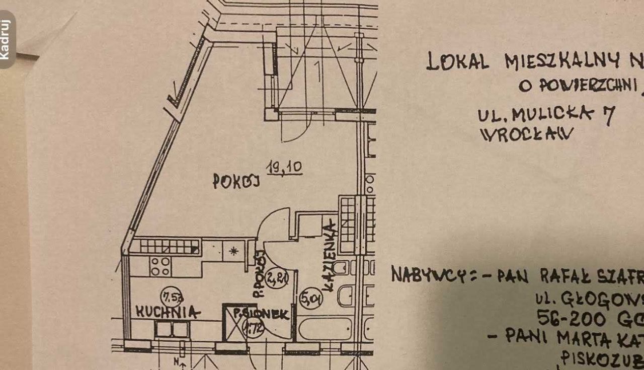 Mieszkanie 1-pokojowe Wrocław Psie Pole, ul. Mulicka. Zdjęcie 8