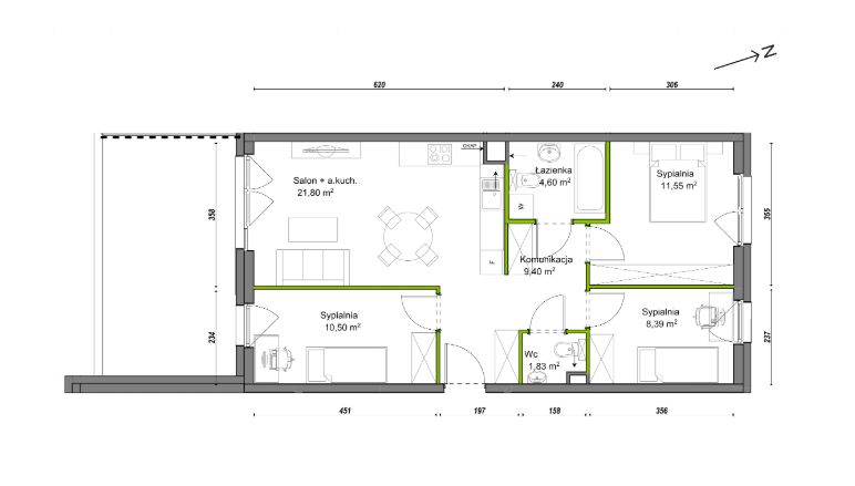 Mieszkanie 4-pokojowe Wrocław Ołtaszyn, ul. Orawska. Zdjęcie 8