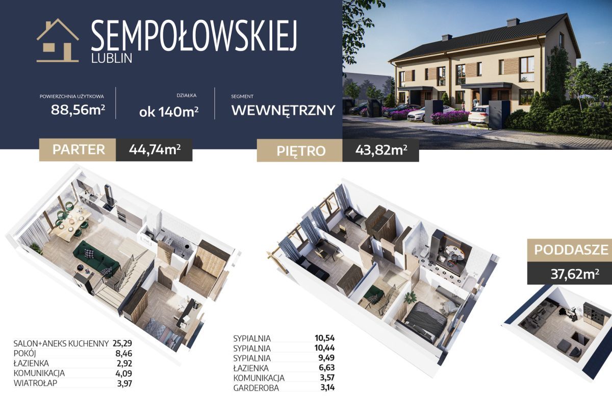 dom szeregowy, 5 pokoi Lublin. Zdjęcie 10