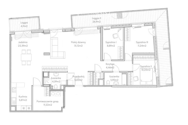 Mieszkanie 4-pokojowe Warszawa Mokotów, ul. Jana Pawła Woronicza. Zdjęcie 20