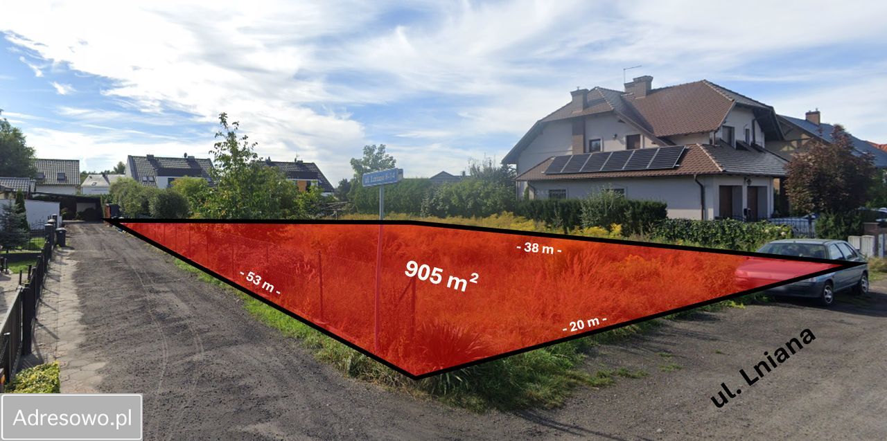 Działka budowlana Leszno Zatorze, ul. Lniana. Zdjęcie 1