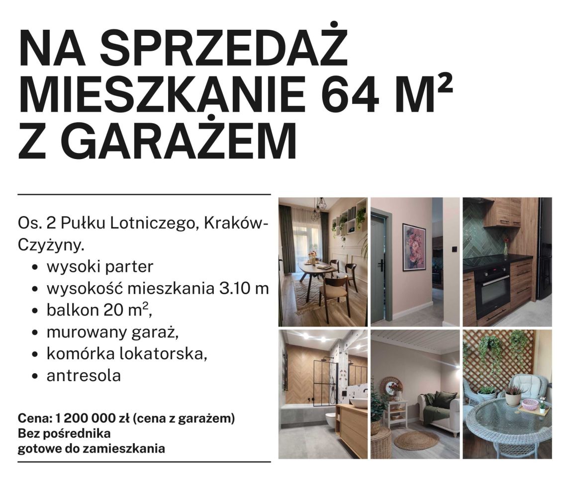 Mieszkanie 3-pokojowe Kraków Czyżyny, os. 2 Pułku Lotniczego. Zdjęcie 8