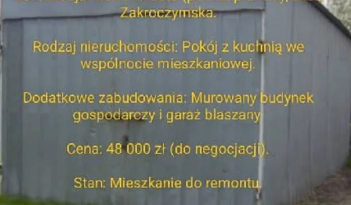 Mieszkanie 1-pokojowe Nowe Miasto, ul. Zakroczymska