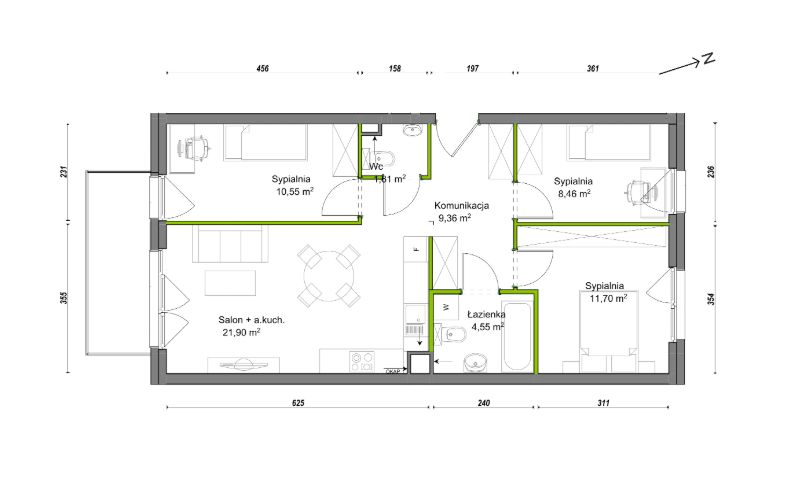 Mieszkanie 4-pokojowe Wrocław Ołtaszyn, ul. Orawska. Zdjęcie 8