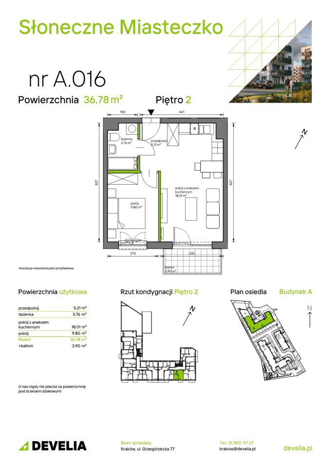 Mieszkanie 2-pokojowe Kraków Bieżanów, ul. Henryka i Karola Czeczów. Zdjęcie 7