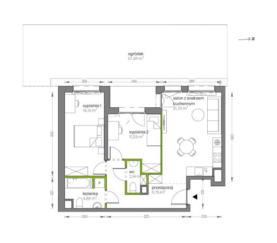 Mieszkanie 3-pokojowe Kraków Płaszów, ul. Myśliwska. Zdjęcie 25
