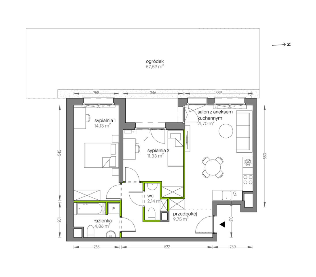 Mieszkanie 3-pokojowe Kraków Płaszów, ul. Myśliwska. Zdjęcie 25