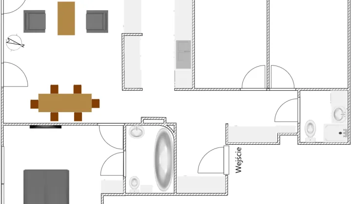 Mieszkanie 4-pokojowe Warszawa Ursynów, ul. Stryjeńskich