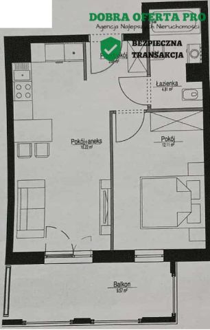 Mieszkanie 2-pokojowe Pruszcz Gdański, ul. Władysława Sikorskiego. Zdjęcie 8