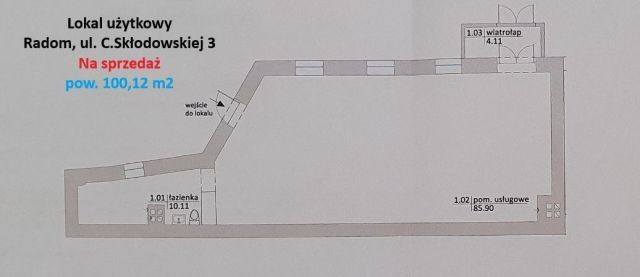 Lokal Radom Śródmieście, ul. Marii Curie-Skłodowskiej. Zdjęcie 3