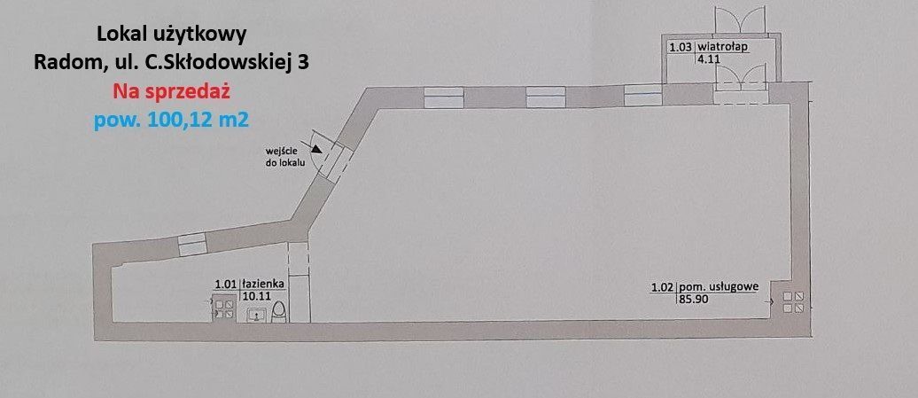 Lokal Radom Śródmieście, ul. Marii Curie-Skłodowskiej. Zdjęcie 3