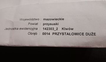 Działka rolna Przystałowice Duże