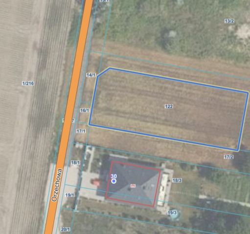 Działka budowlana Wieruchów, ul. Orzechowa. Zdjęcie 1