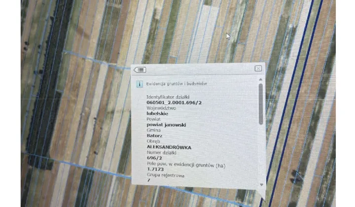 Działka rolna Aleksandrówka