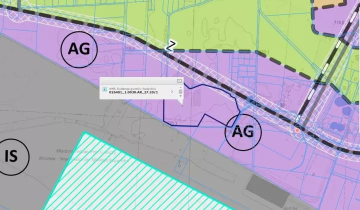 Działka inwestycyjna Wrocław Jerzmanowo, ul. Graniczna