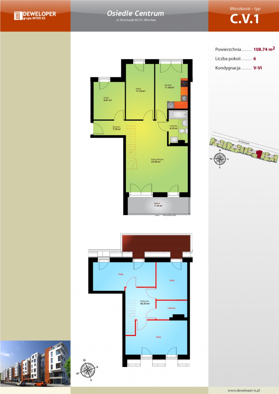Mieszkanie 6-pokojowe Wrocław, ul. Tadeusza Kościuszki. Zdjęcie 7
