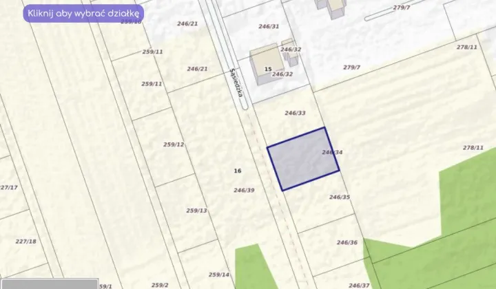 Działka rolna Oliszki, ul. Sąsiedzka