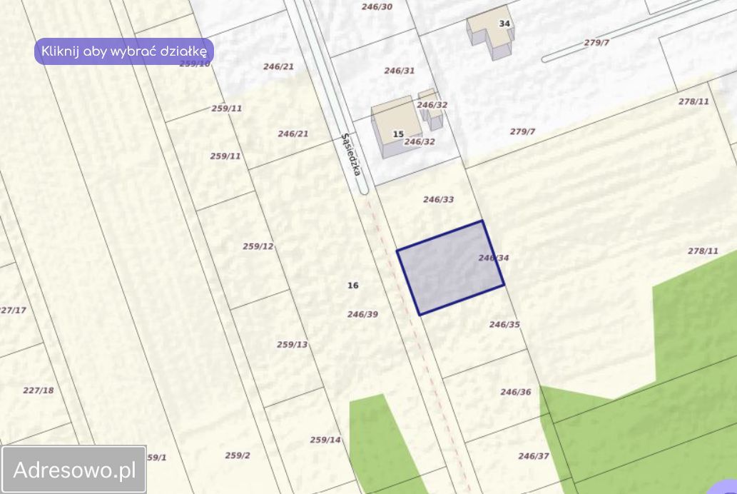Działka rolna Oliszki, ul. Sąsiedzka