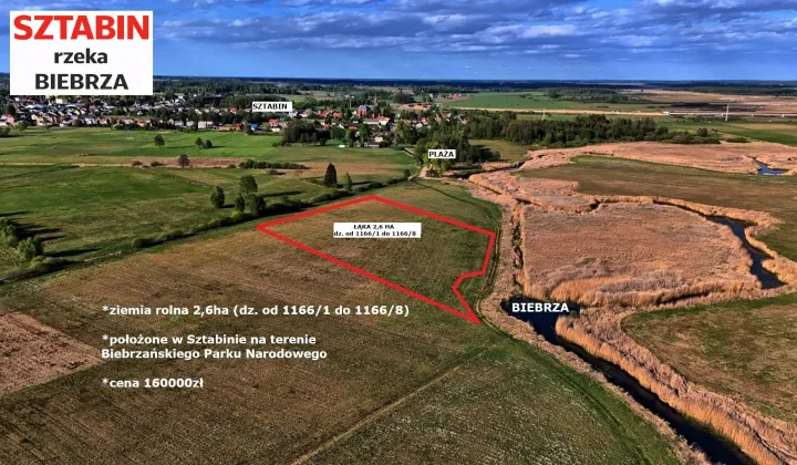 Działka rolna Sztabin, brak