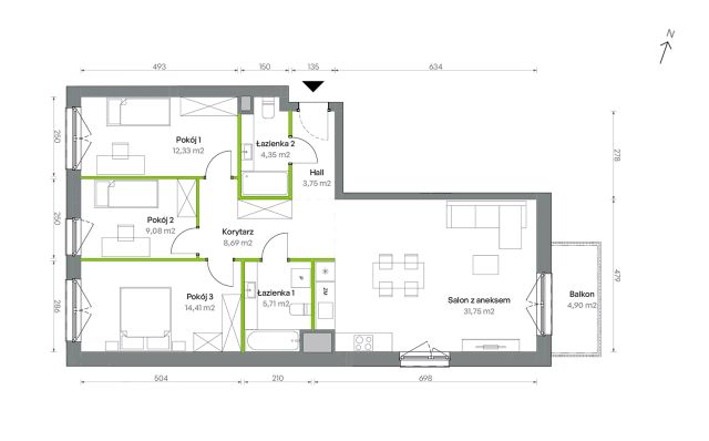 Mieszkanie 4-pokojowe Warszawa Targówek, ul. Oliwska. Zdjęcie 16