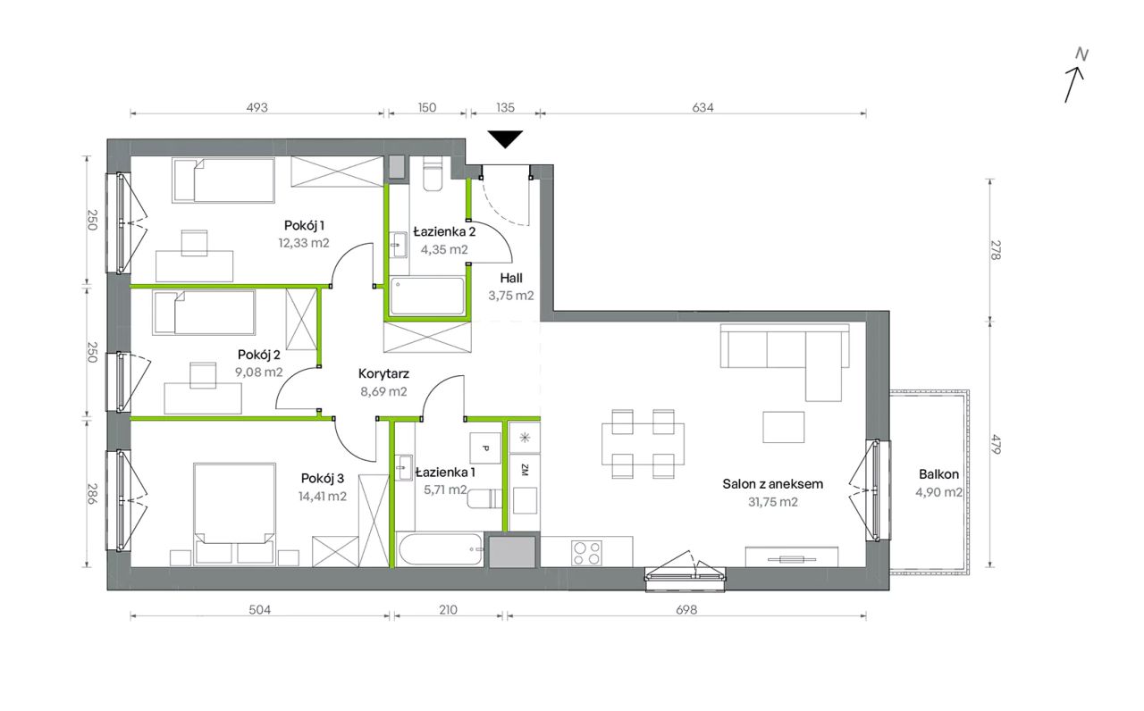 Mieszkanie 4-pokojowe Warszawa Targówek, ul. Oliwska. Zdjęcie 16