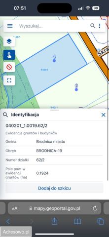 Działka budowlana Brodnica, ul. Skrajna. Zdjęcie 1