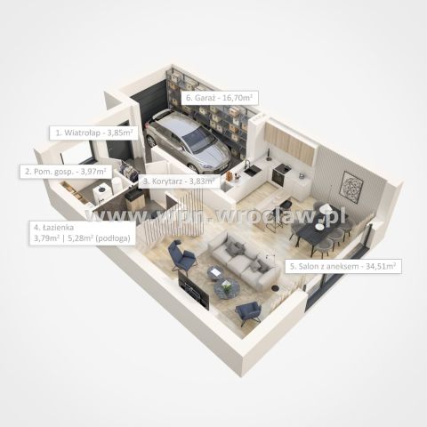 dom wolnostojący, 5 pokoi Kobierzyce. Zdjęcie 4